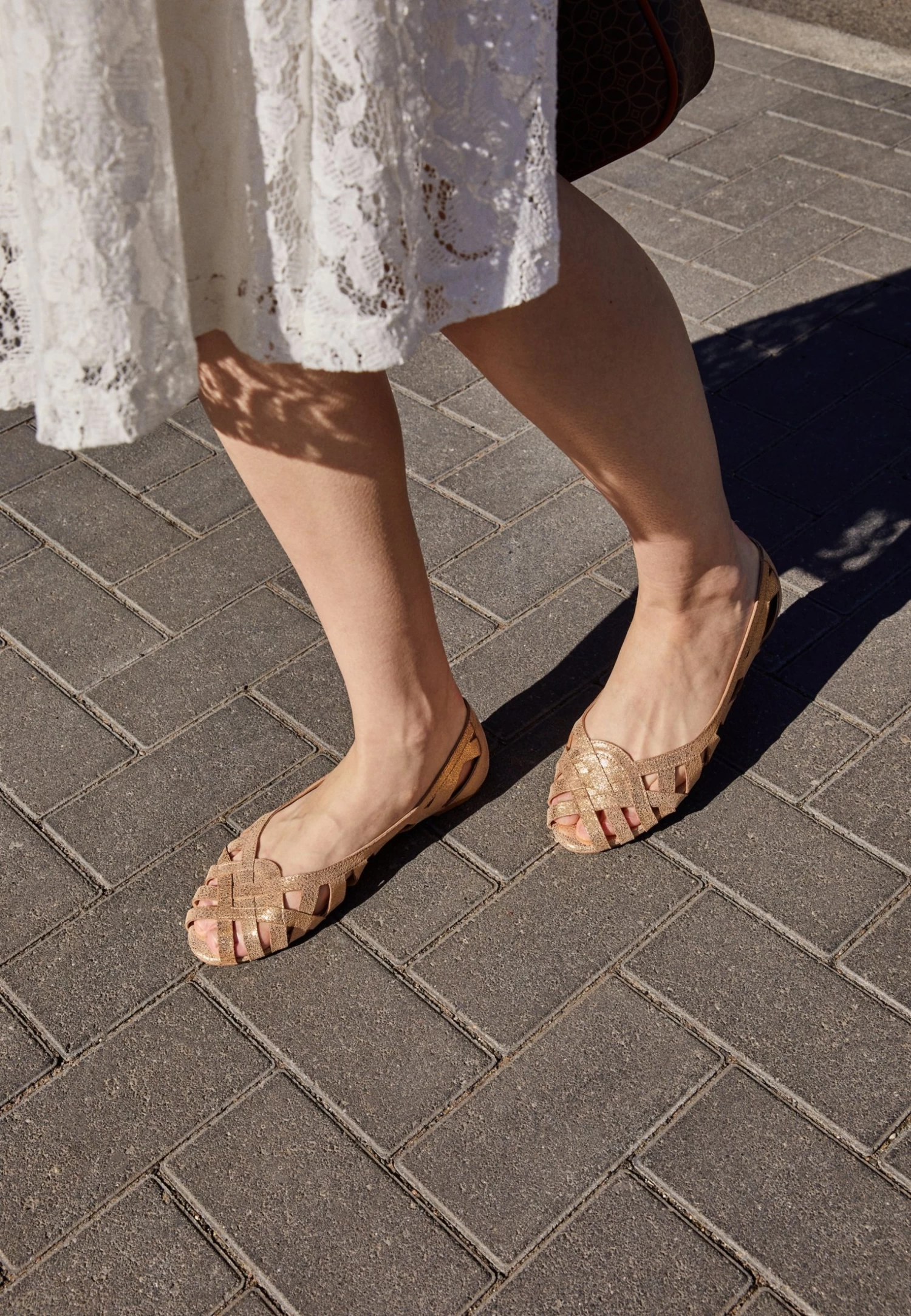 Anna Field Leather - Peeptoe Ballerina'S - Gold 6 Anna Field Leather - Peeptoe Ballerina'S - Gold - Afbeelding 4