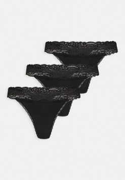 Anna Field 3 Pack Lace Trim Thong - String - Black 10 Anna Field 3 Pack Lace Trim Thong - String - Black -Modieus Verkoop 13815b0c5eb74aefa009a72fbc0b00d7