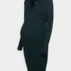 Polo V Ausschnitt Ripp Bodycon Mini Strickkleid - Etui-Jurk - Green -Modieus Verkoop 1971c5db8c974b5292cd73e21101bb2f