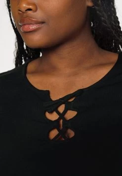 Curvy Front Lace - T-Shirt Basic -Black 11 Curvy Front Lace - T-Shirt Basic -Black -Modieus Verkoop 1aedc7f34d1f4f3da1a168ca8b48e424