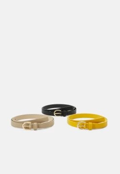 Anna Field 3 Pack - Riem - Black/Yellow/Taupe