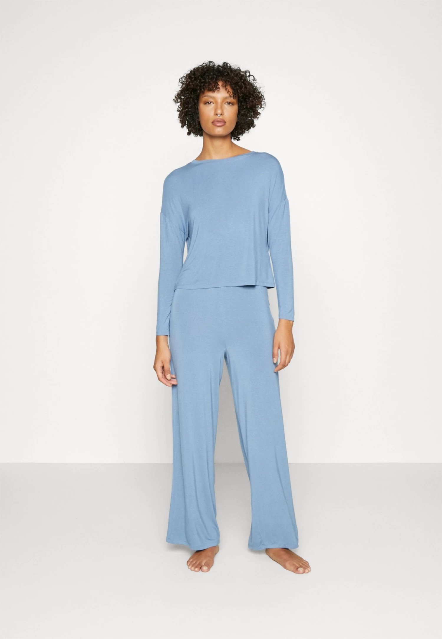 Anna Field Wide Leg - Pyjama - Blue 4 Anna Field Wide Leg - Pyjama - Blue - Afbeelding 2