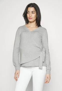 Sweater Met Rits - Mottled Light Grey