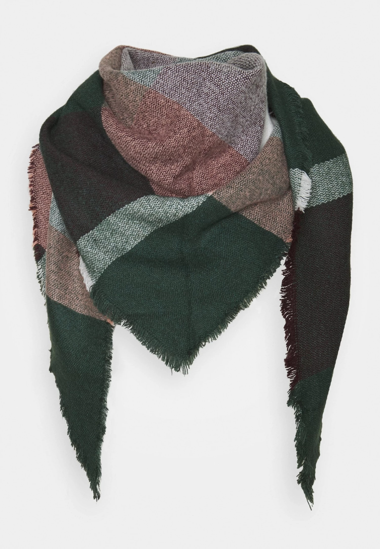 Anna Field Halsdoek - Dark Green/Light Pink 3 Anna Field Halsdoek - Dark Green/Light Pink