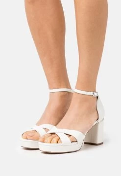Leather - Sandalen Met Plateauzool - White