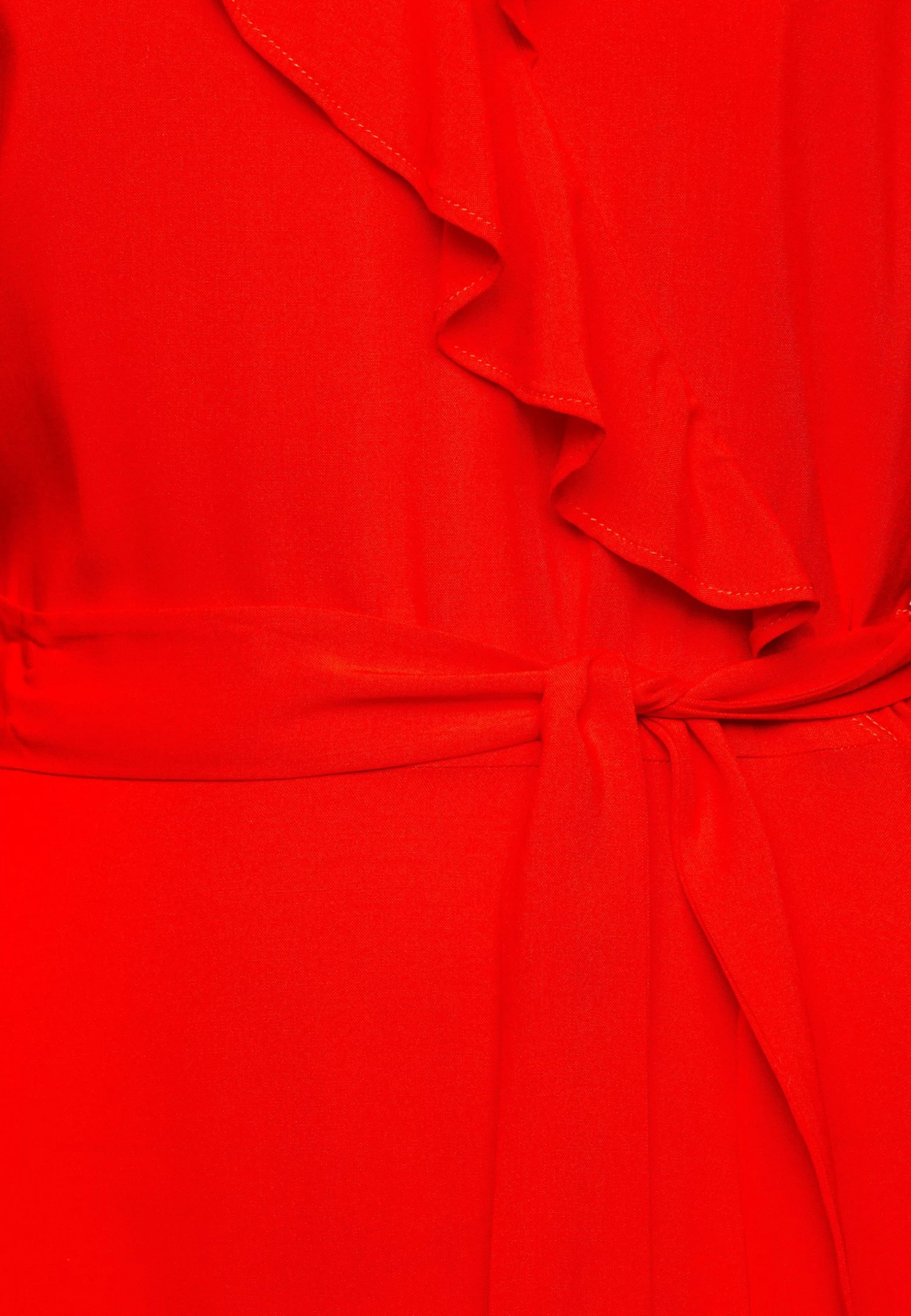 Anna Field Volant Midi Dress - Jurk - Red 5 Anna Field Volant Midi Dress - Jurk - Red - Afbeelding 3